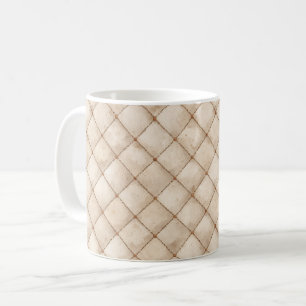 Mug Carrés Marron Crème