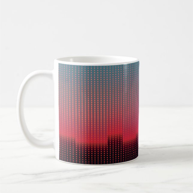 Mug Carrés urbains numériques : flou futuriste. (Gauche)