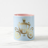 Carrosse doré élégant Princesse du livre bleu