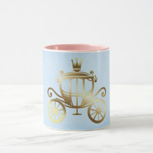 Mug Carrosse doré élégant Princesse du livre bleu