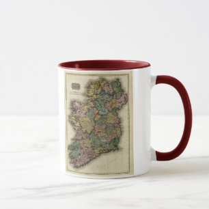Mug Carte 1813 de l'Irlande par John Pinkerton