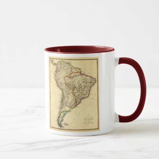 Mug Carte 1817 de l'Amérique du Sud (Droite)