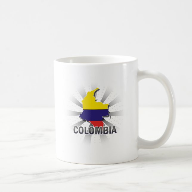 Mug Carte 2,0 de drapeau de la Colombie (Droite)