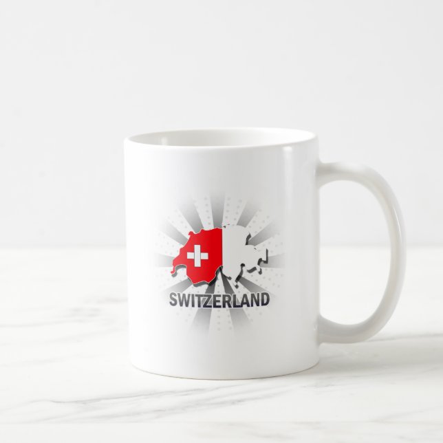 Mug Carte 2,0 de drapeau de la Suisse (Droite)