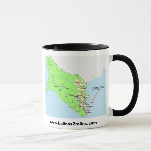 Mug Carte à Bolinas (Droite)