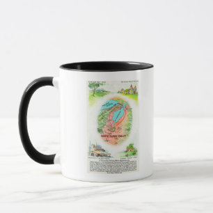 Mug Carte aérienne du comté de Santa Clara avec des
