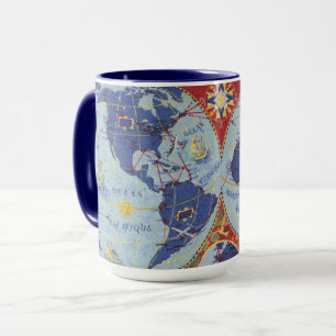 Mug Carte Air France du monde