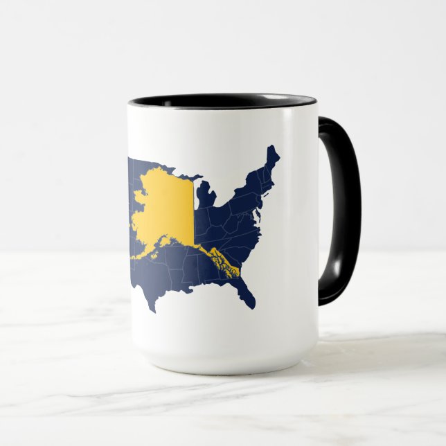 Mug Carte Alaska/États-Unis (Devant droit)