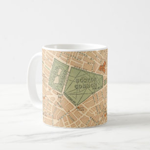 Mug Carte ancienne de la ville de Boston