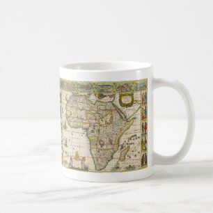 Mug Carte ancienne de l'Afrique par Hondius et Jansson