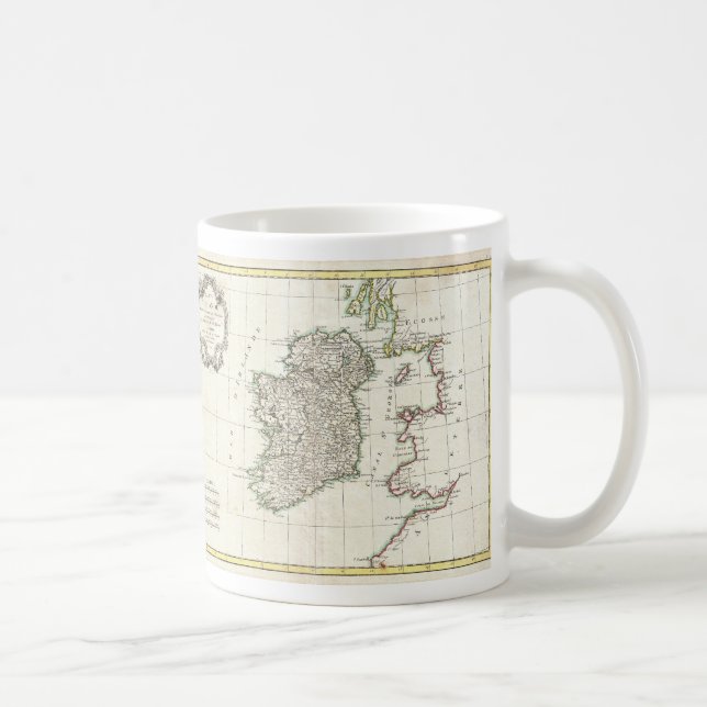 Mug Carte ancienne de l'Irlande (1771) (Droite)