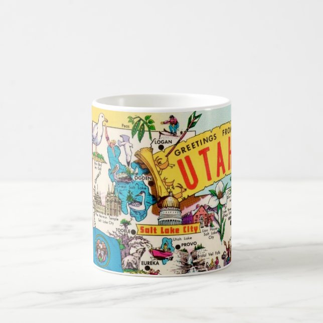Mug Carte ancienne de l'Utah (Centre)