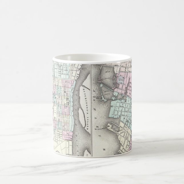 Mug Carte ancienne de Savannah et Charleston (1855) (Centre)