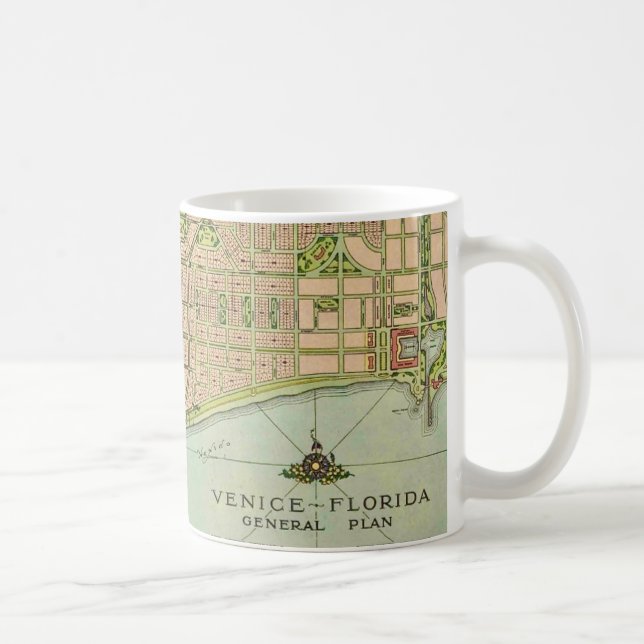 Mug Carte ancienne de Venice Floride (Droite)