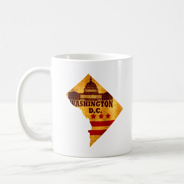 Mug Carte ancienne de Washington DC (Gauche)