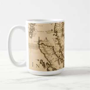 Mug Carte antique d'Asie du Sud-Est 1687