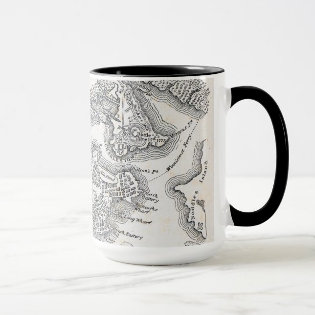Mug Carte antique de Boston | 1775-1776 (Droite)