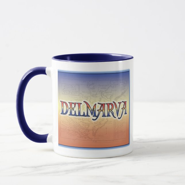 Mug Carte antique de DelMarVa (Gauche)