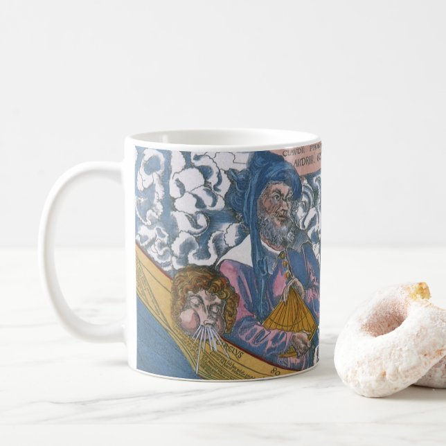 Mug Carte antique du monde avec Claude Ptolémée, 1507 (Avec donut)
