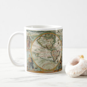 Mug Carte antique du monde des Amériques, Theodor de B