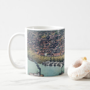 Mug Carte antique Saint Louis Missouri Mississippi
