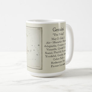 Mug Carte astronomique antique du signe zodiacal des G