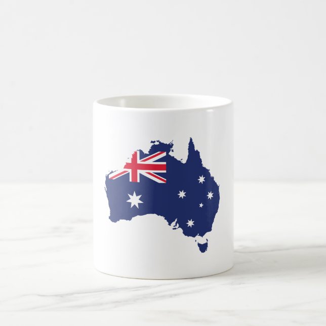 MUG CARTE AUSTRALIENNE ET DRAPEAU BLEU (Centre)