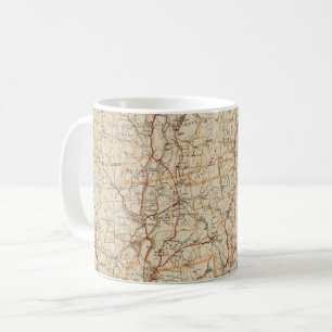 Mug Carte automobile Massachusetts Géographie vintage 