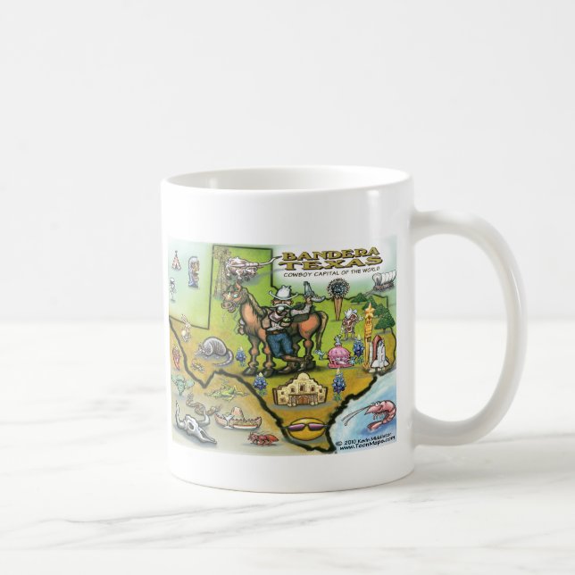 Mug Carte Bandera TEXAS (Droite)