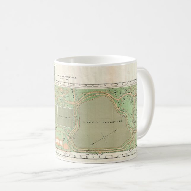 Mug Carte Central Park 1870 (Devant droit)