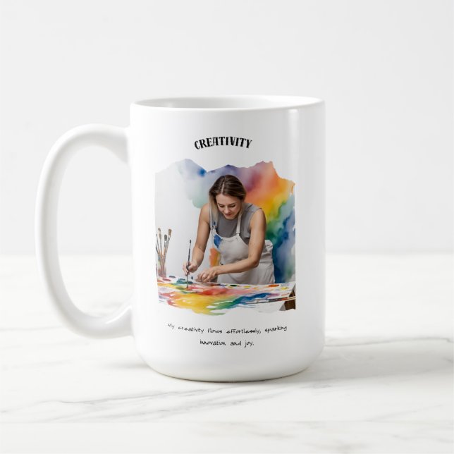 Mug Carte d'affirmation positive de la créativité (Gauche)