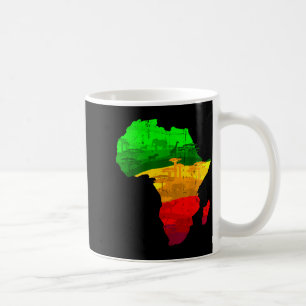 Mug Carte d'Afrique fière vert jaune rouge fierté afri