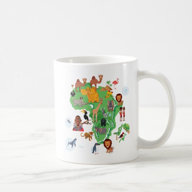 Mug Carte d'animaux de l'Afrique (Droite)