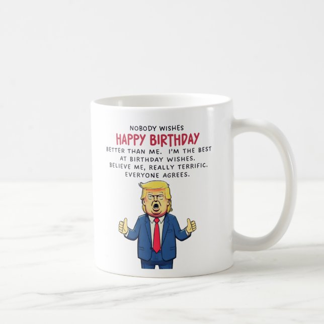 Mug Carte d'anniversaire Donald Trump (Droite)