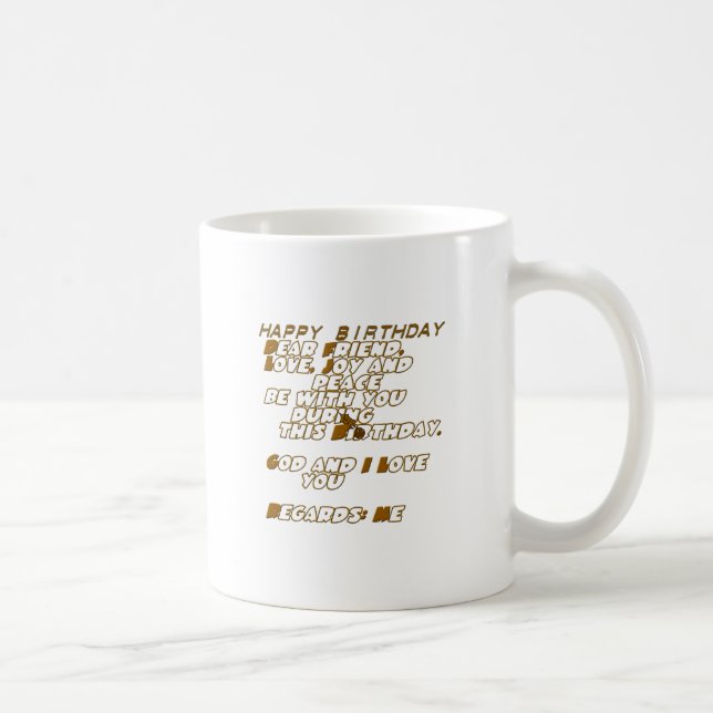 Mug Carte d'anniversaire pour un ami chrétien (Droite)
