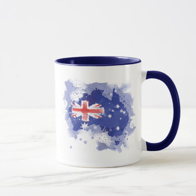 Mug Carte d'aquarelle de l'Australie (Droite)