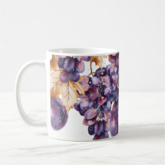 Mug Carte d'aquarelle de raisins