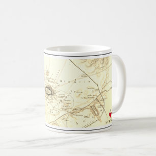 Mug Carte d'Athènes antique, Grèce