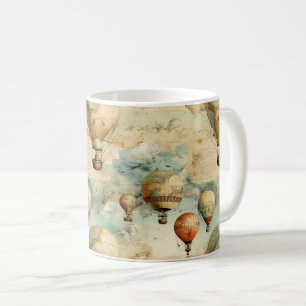 Mug Carte de ballon à air chaud coloré fantaisiste