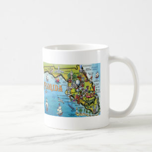 Mug Carte de bande dessinée de la Floride
