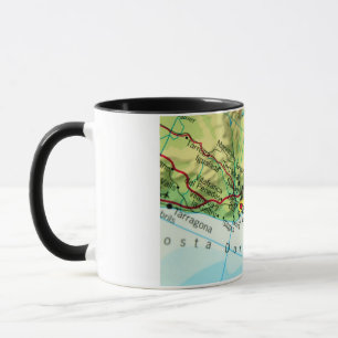 Mug Carte de Barcelone, Espagne