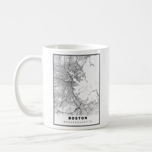 Mug Carte de Boston (Gauche)