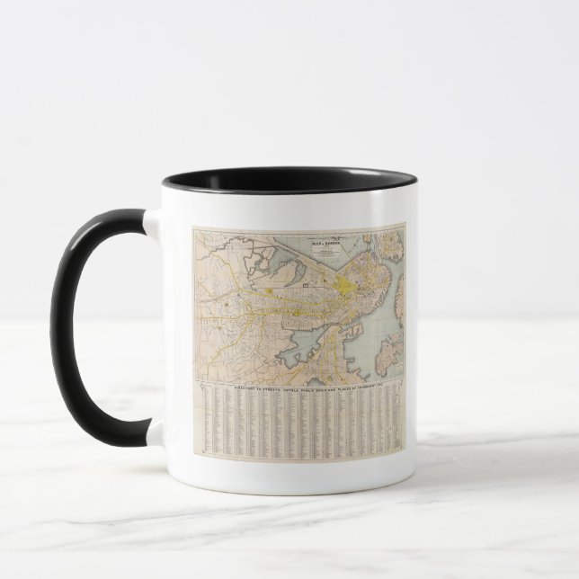 Mug Carte De Boston (Gauche)