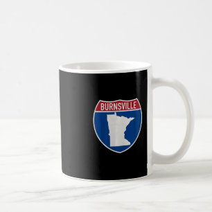 Mug Carte de Burnsville Minnesota Autoroute Panneau In