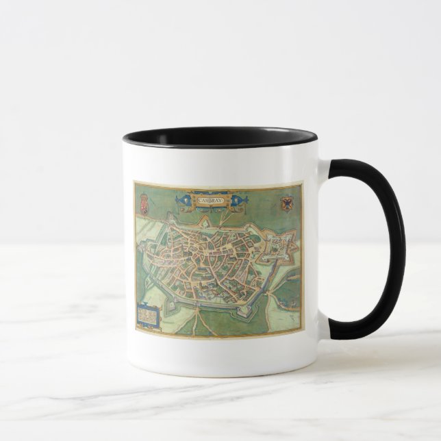 Mug Carte de Cambrai, de "Civitates Orbis Terrarum" (Droite)