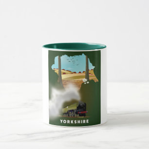 Mug carte de chemin de fer du Yorkshire impression de