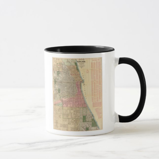 Mug Carte de Chicago (Droite)