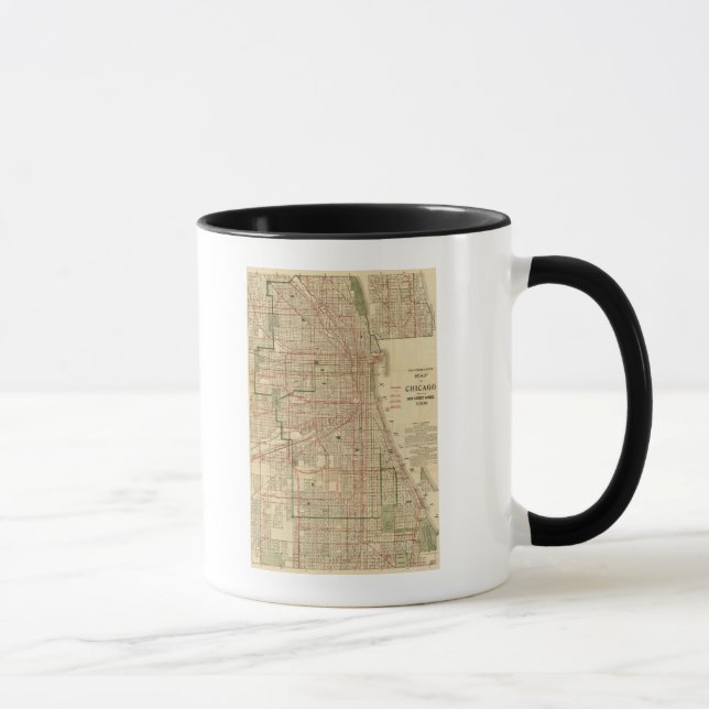 Mug Carte de Chicago par Blanchard (Droite)