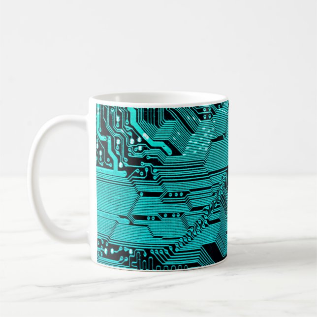 Mug Carte de circuit. Matériel informatique électroniq (Gauche)