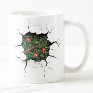 Mug Carte de circuit mural fissurée
